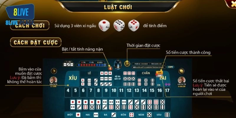 Hướng dẫn chơi Sicbo cơ bản